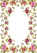 flowers frame in white background