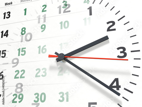 Illustration: Kalender und Uhr Kalender und Uhr