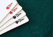 Photo en ligne au meilleur prix Poker aces green background casin�