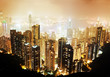Hong Kong island from Victoria's Peak at night