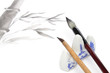 canvas print picture - Japanese painting elements for sumie