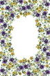 flowers frame in white background