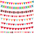 Vector: Bunting and garland set Bunting and garland set