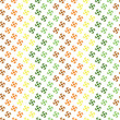 seamless pattern with abstract shapes arranged zigzag