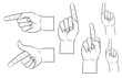 Stinkefinger, zeigende Finger Stinkefinger, zeigende Finger