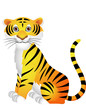 Tiger cartoon sitting