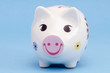 Isolated white pig-box on white. Saving money Isolated white pig-box on white. Saving money