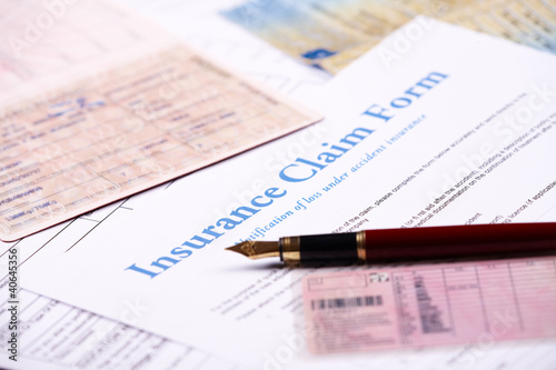 Photo: Blank insurance claim form Blank insurance claim form