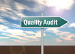 Signpost "Quality Audit"