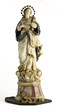 Mary Virgin coloured marble statuette