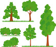 Vector: bush trees grass bush trees grass