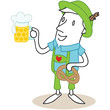 Figur, Lederhosen, Bierkrug, Brezel, Oktoberfest 2