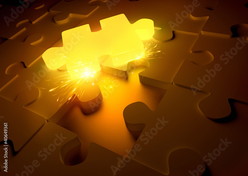 Illustration: Hot Puzzle Concept Hot Puzzle Concept