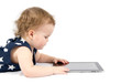 Baby with tablet