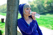 woman drinks water woman drinks water