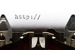 typewriter with text http