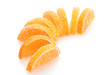 orange jelly candies isolated on white orange jelly candies isolated on white