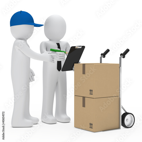 Illustration: supplier bring package supplier bring package