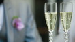 Champagne Glasses At Wedding Reception