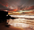 Sea on sunset