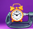 Orange Clamped Clock In Time!