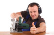 Handwerker arbeitet