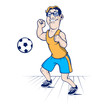 cartoon football man character