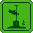 green garden icon - symbol landscaping