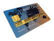 Generic credit card with combination lock , isolated