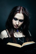 Witch with spell book