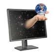 Planet earth on palms.Elements of this image furnished by NASA