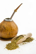 The composition of Yerba Mate - isolated on white background