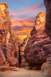 Siq gorge in Petra, Jordan