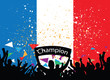 crowd cheer france