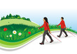 nordic walking green