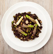 risotto nero agli asparagi