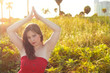 Woman in a Miami setting