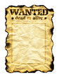 Old sheet of paper with burnt edges and words Wanted Dead or Ali Old sheet of paper with burnt edges and words Wanted Dead or Ali