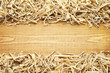 Wooden sawdust and shavings background with space for text