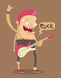 Punk rock guitar player