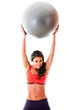 Woman with Pilates ball