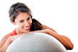 Woman with a Swiss ball