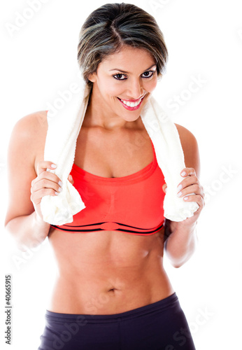Foto: Fit woman smiling Fit woman smiling