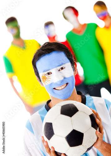 Photo: Group of footballs fan Group of footballs fan