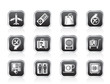 airport, travel and transportation icons 1 - vector icon set