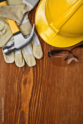 Photo: tools on the plank tools on the plank