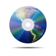 Icono CD 3d con planeta tierra