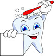 Tooth with blank sign
