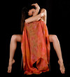 Photo: naked on a black background naked on a black background