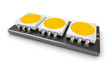 Illustration: Led light lamp chips over white Led light lamp chips over white